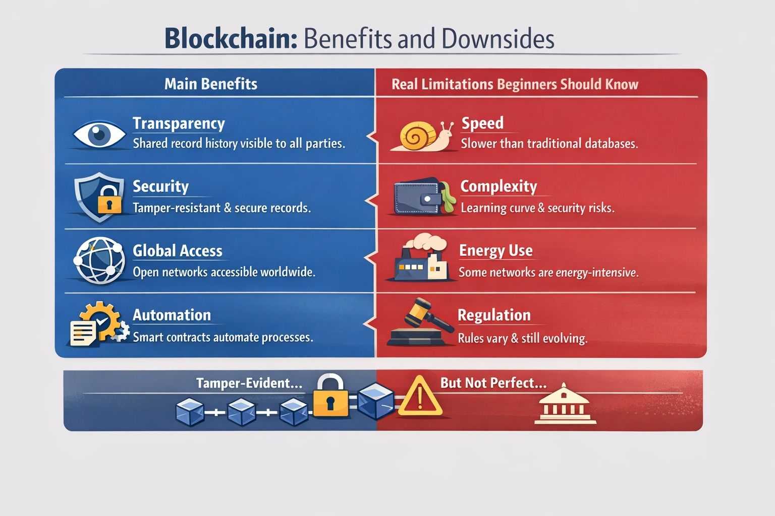 Benefits and Downsides of Blockchain