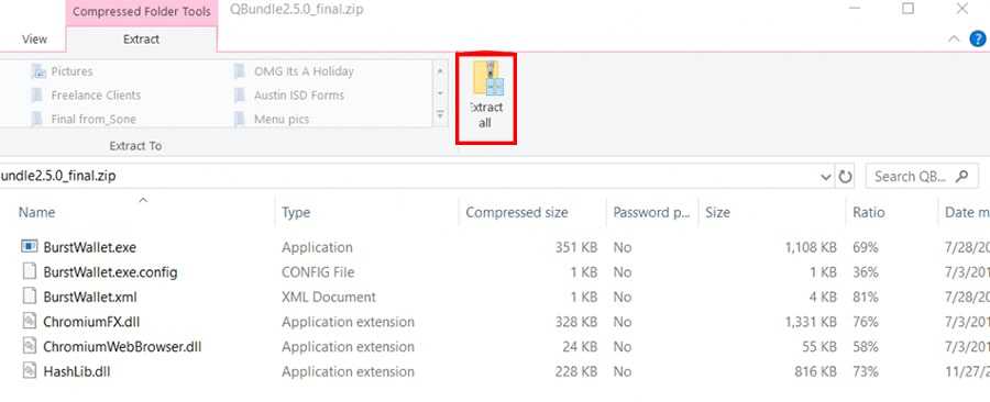 Unzip Burstcoin Mining Files