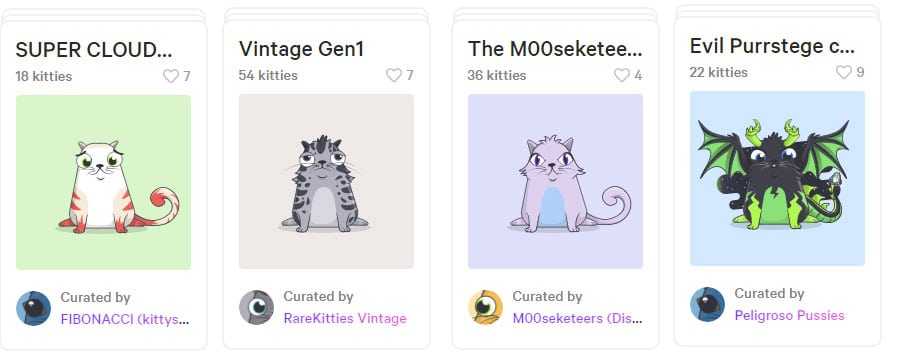 Cryptokitty examples