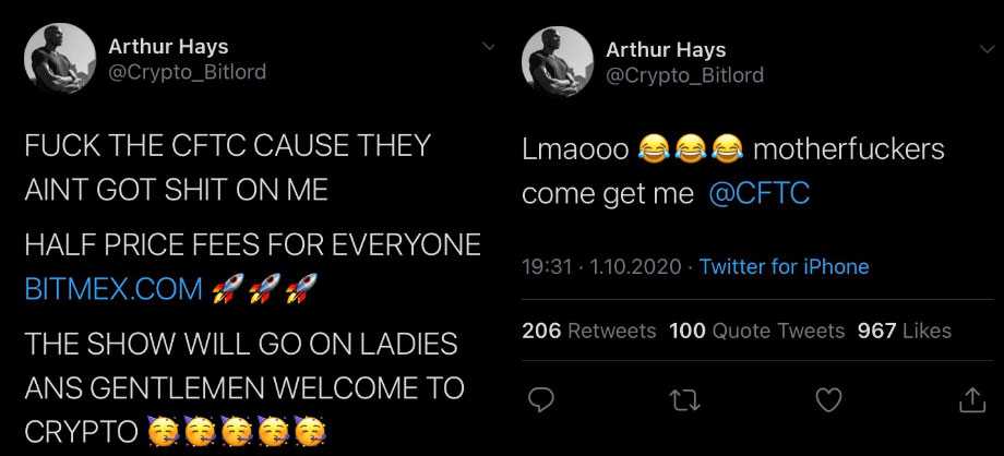 Arthur Hayes Playing with Fire. Image via Twitter