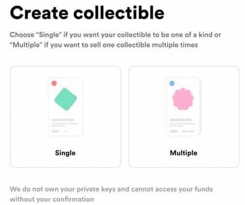 Creating collectible Rarible