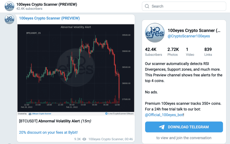 100 Eyes Crypto Scanner