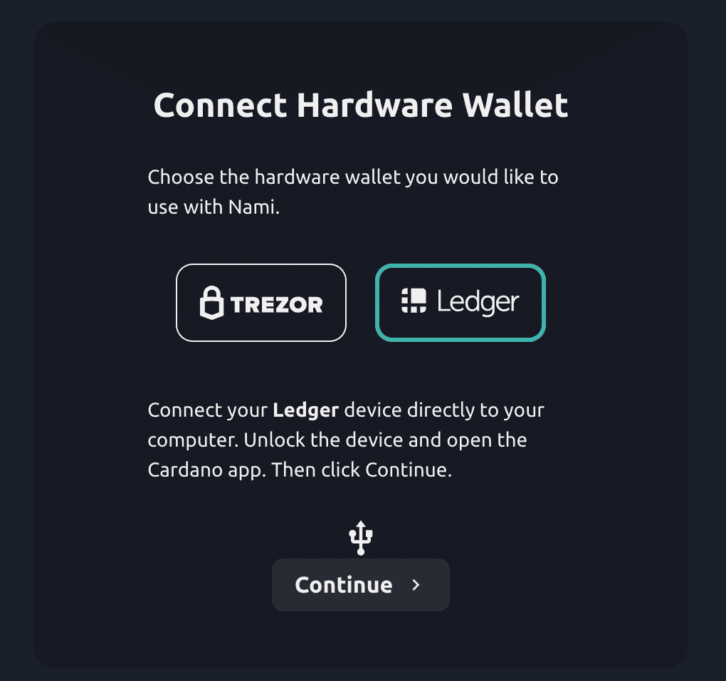 Cold Wallet with Nami