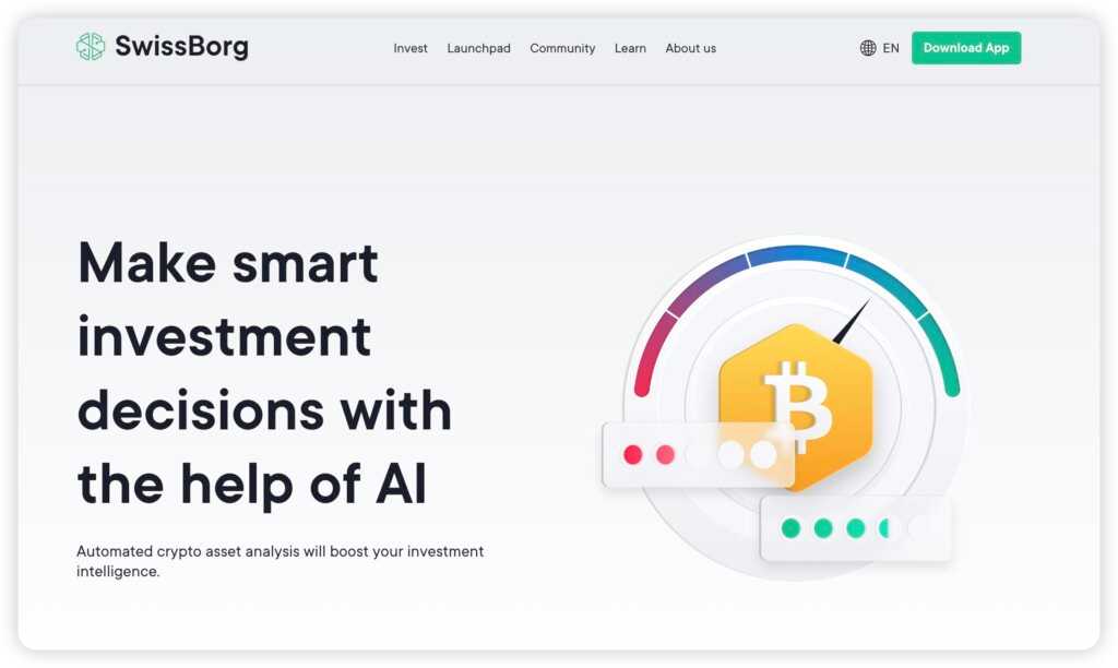 Powerful Analysis Capabilities Built Right Into the App. Image via SwissBorg.com
