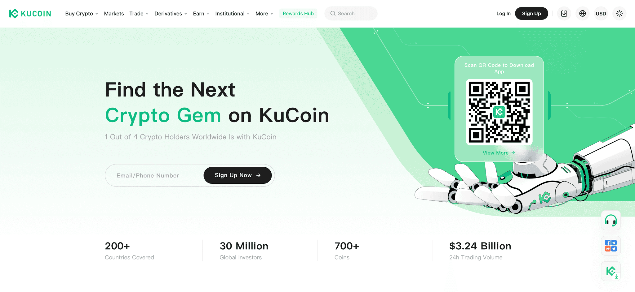 KuCoin Homepage