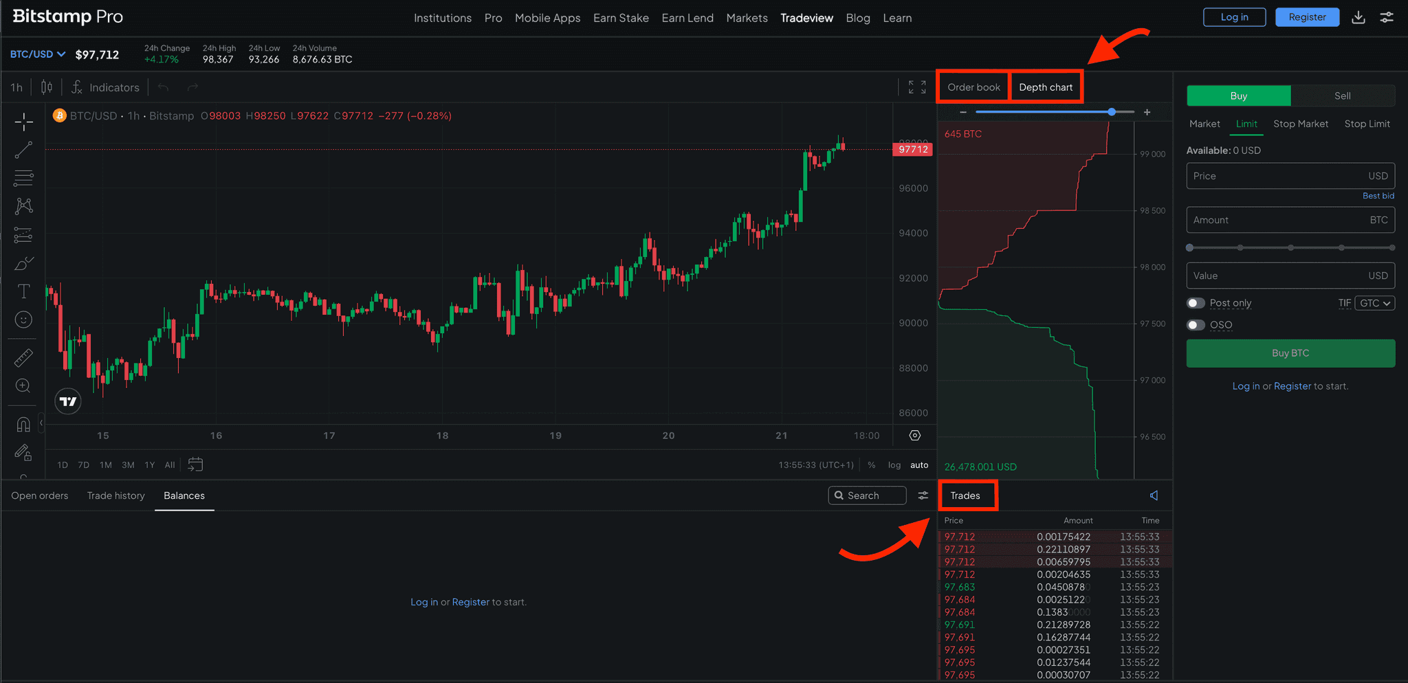 bitstamp trading features