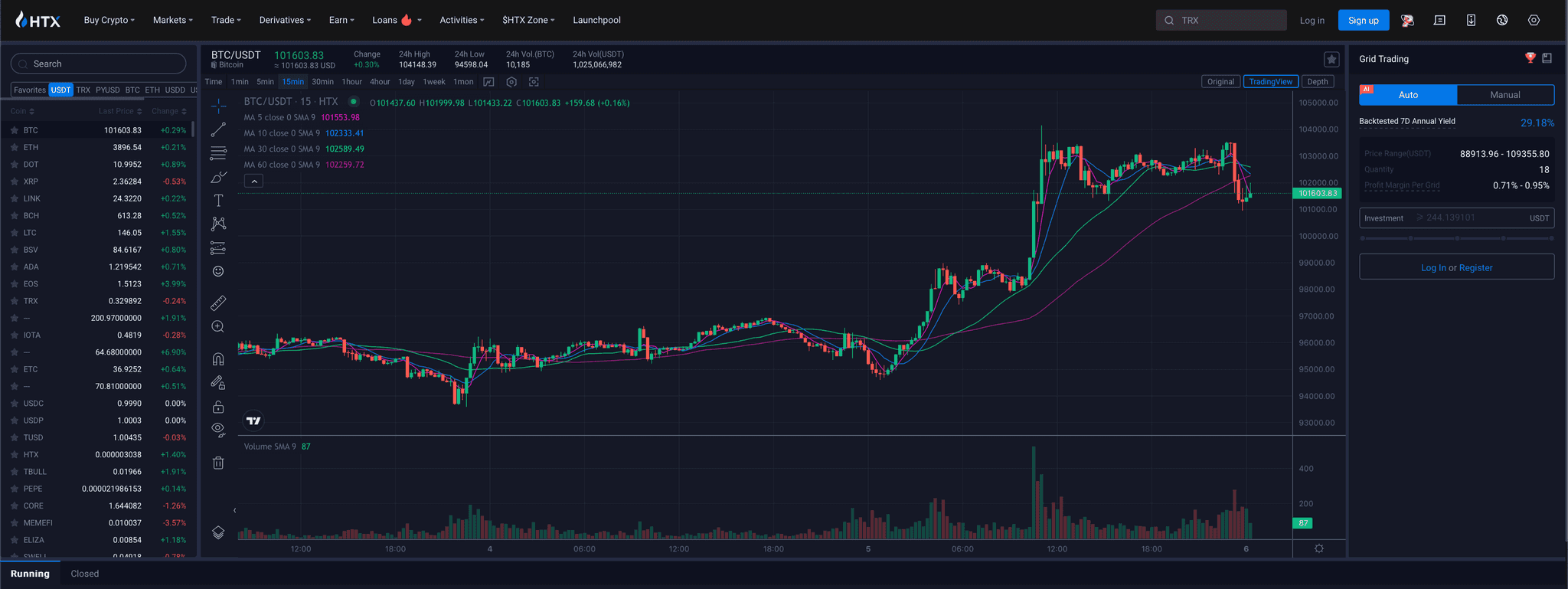 HTX Grid Trading Bot