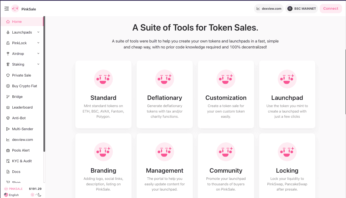 Top_DeFi_Projects_BSC_Pinksale