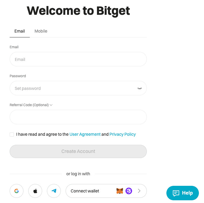 How to sign up to Bitget