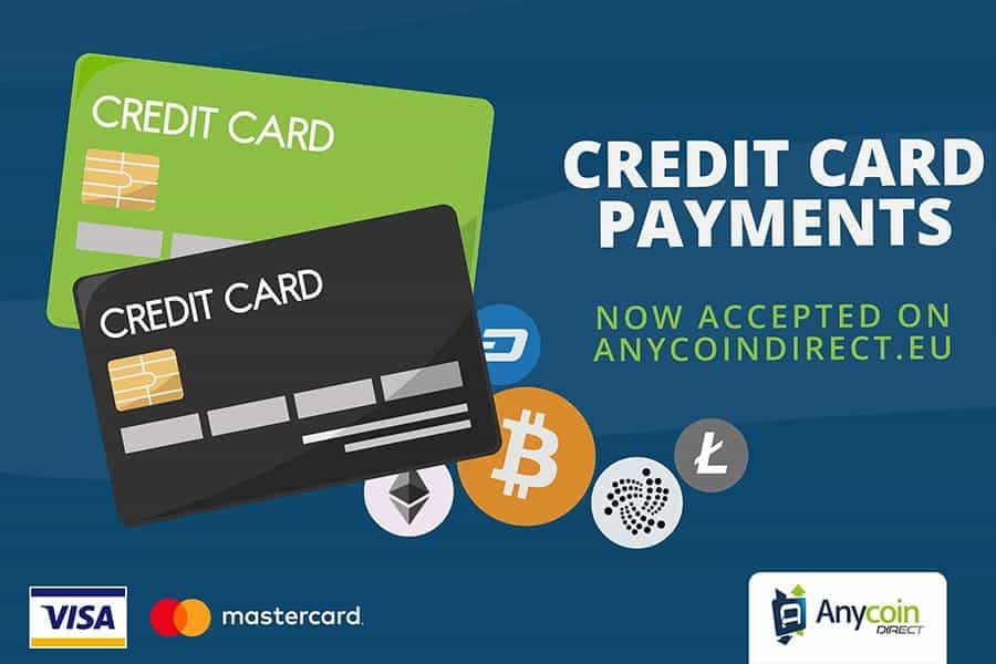 Anycoin Direct Now Accepts credit card Payments on Their Platform