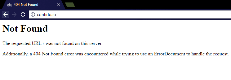 Confido Website Gone