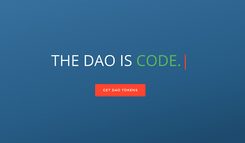The DAO is Code Slogan
