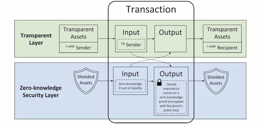 Transparent and Private Transactions