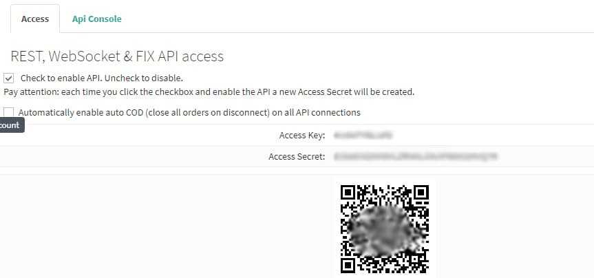 Requesting Access Deribit API Key