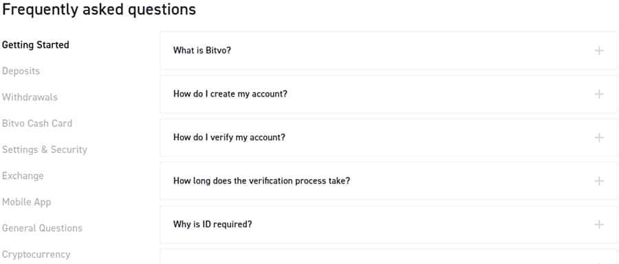 Bitvo FAQs
