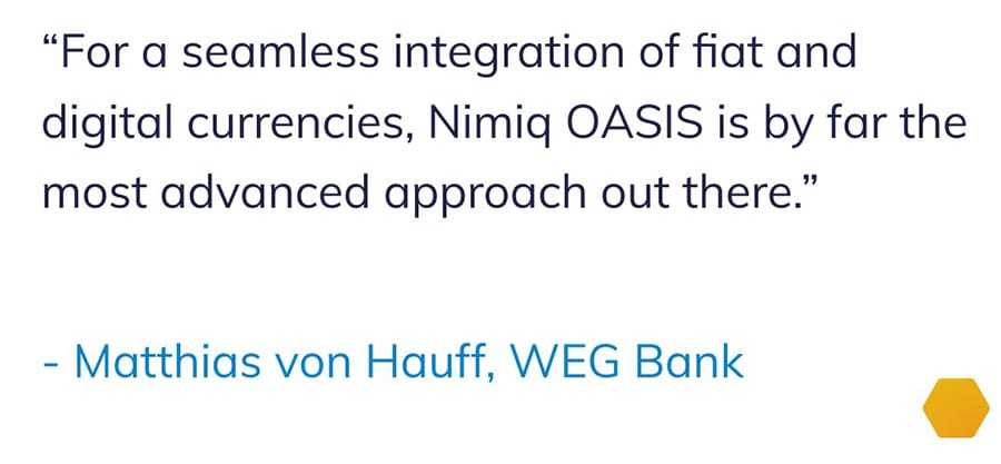 WEG Bank Announce Nimiq