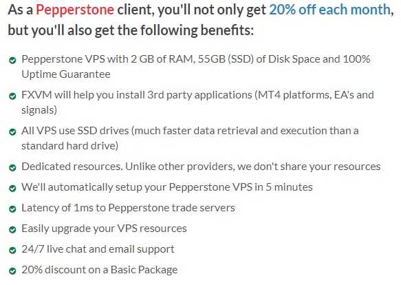 Forex VPS offer for Pepperstone