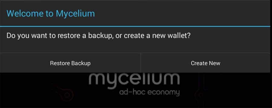 New Wallet MyCelium