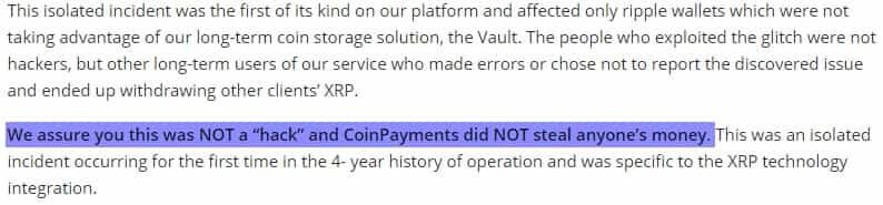 CoinPayments Ripple Hack
