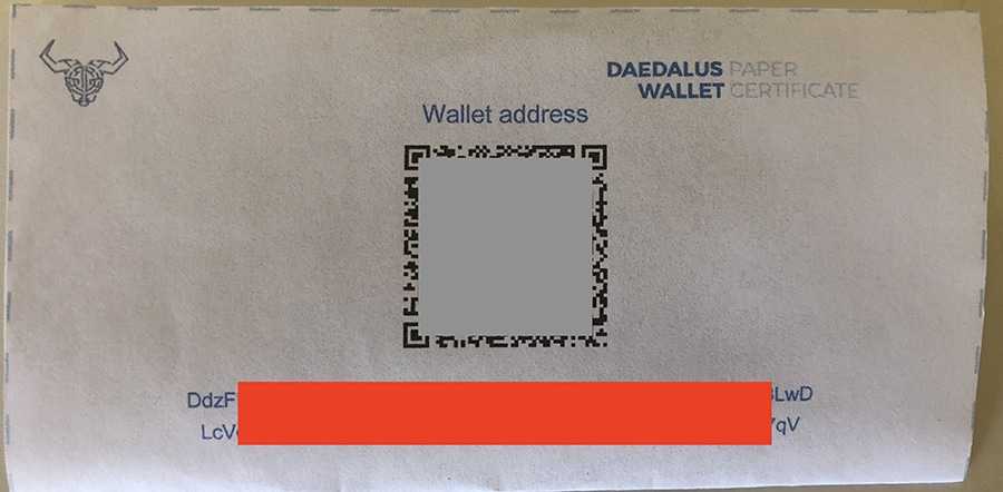 Daedalus Paper Wallet