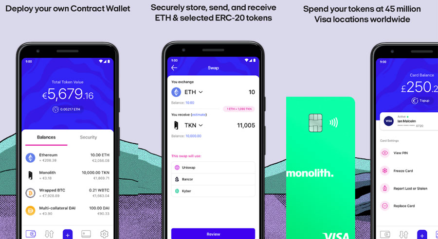 Monolith Wallet app