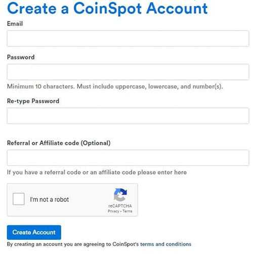 Coinspot Account Registration