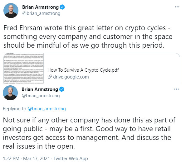 Brian Armstrong Tweets