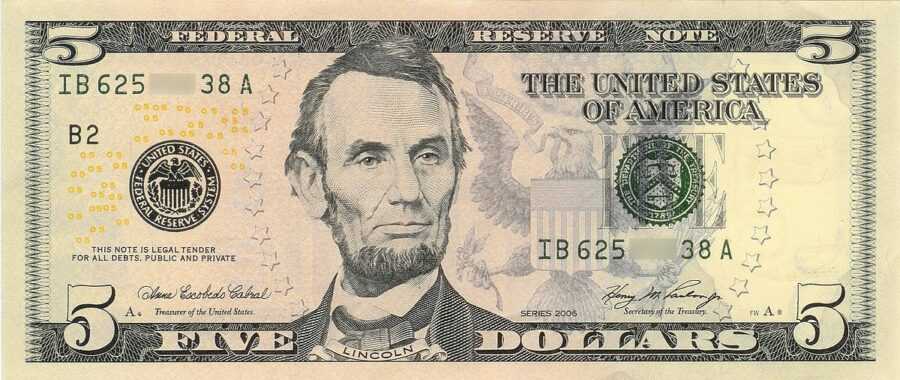 5 Dollar Bill 