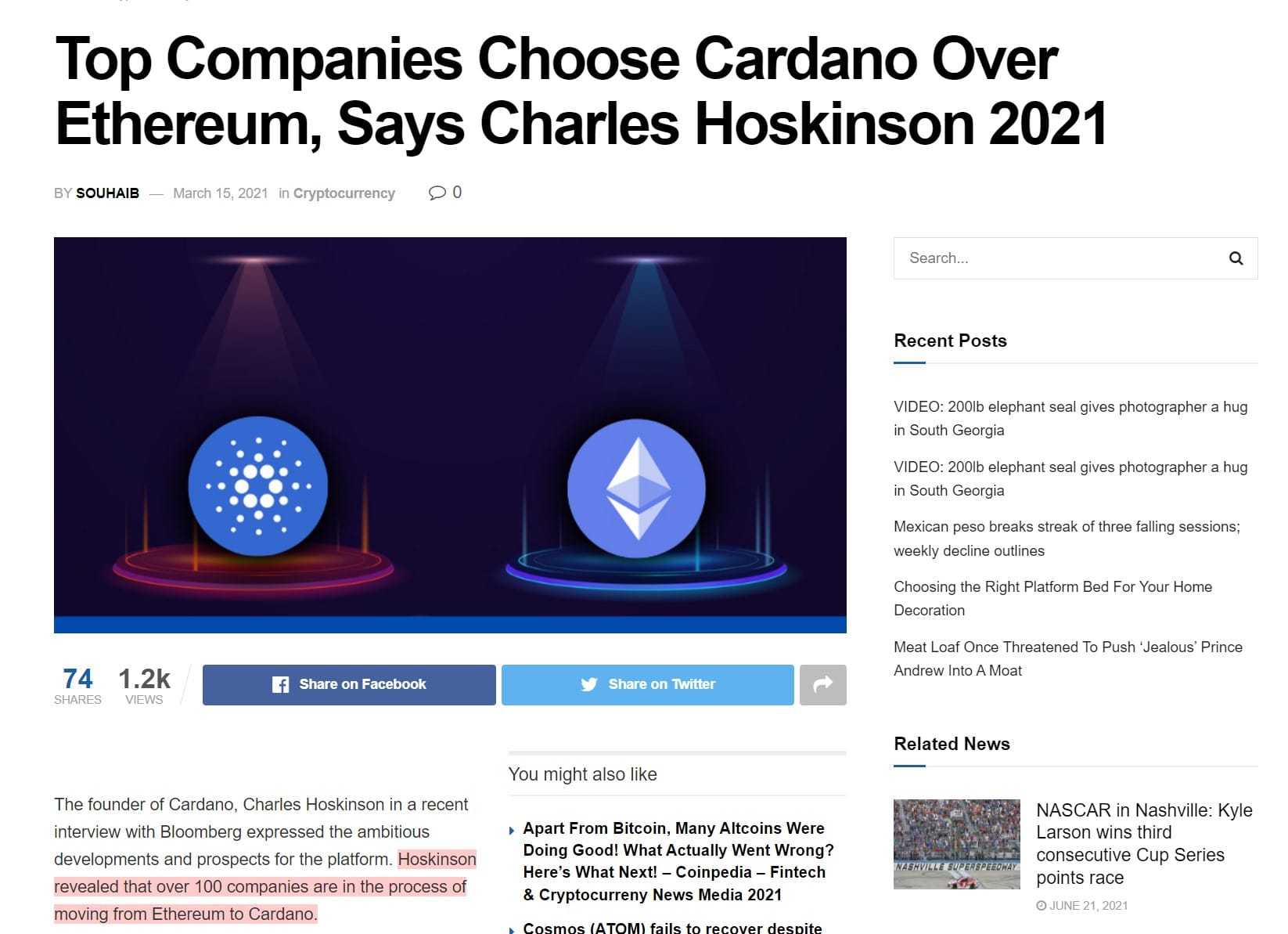 Top Companies Choosing Cardano
