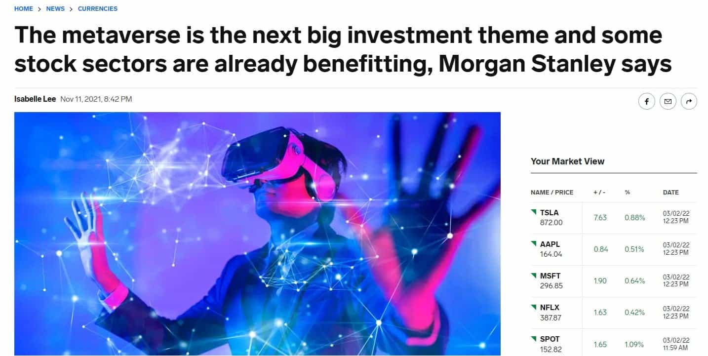 Morgan Stanley Metaverse investment