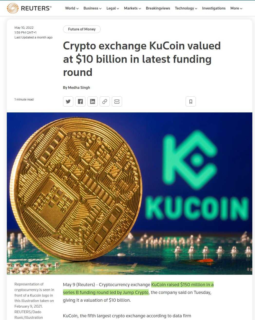 KuCoin funding round