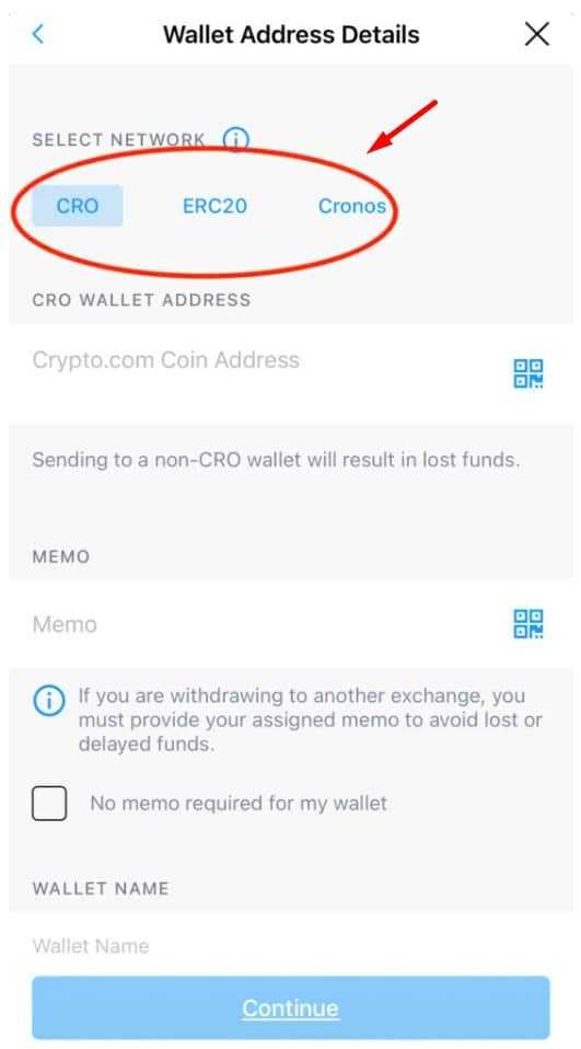 crypto.com multi withdrawal network