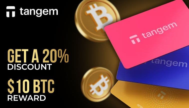 Tangem Wallet - Get a 20% Discount + $10 BTC Reward