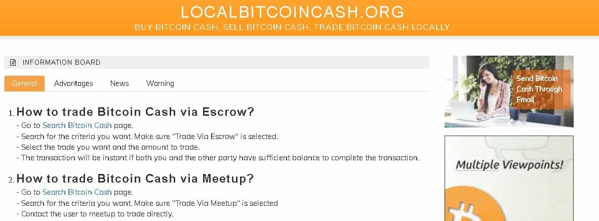 Localbitcoin cash Homepage