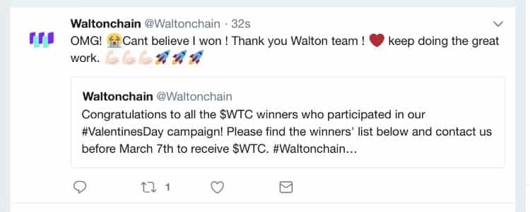 Waltonchain Tweet