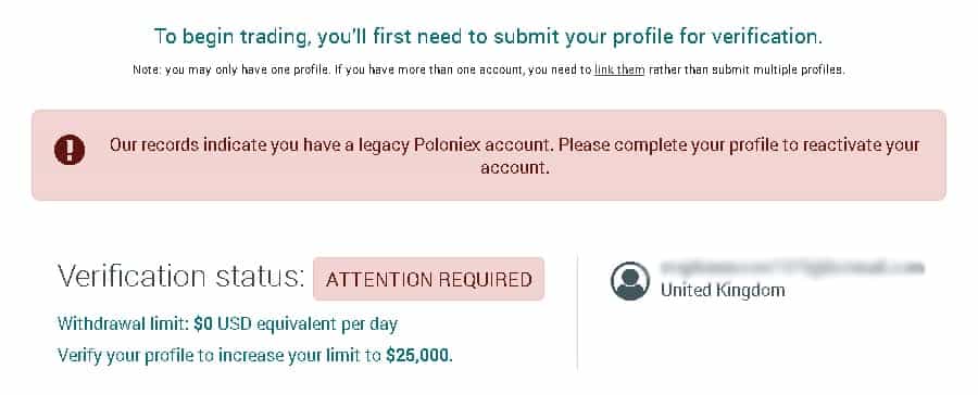 Poloniex Changing Legacy Accounts