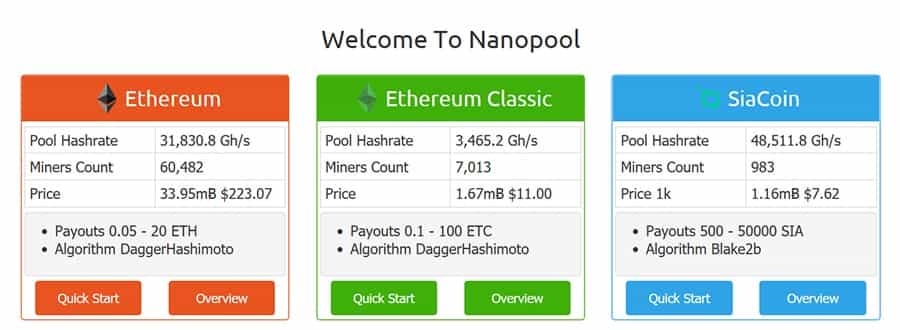 Ethereum Classic Selection Nanopool