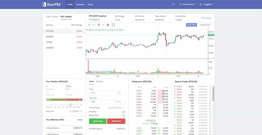 BaseFEX Trading Platform
