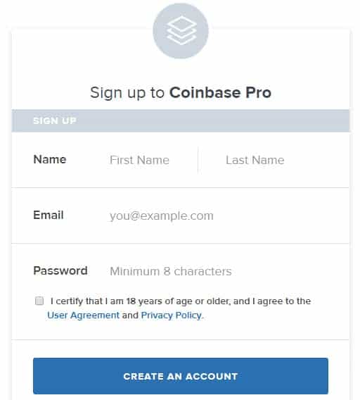 Coinbase Pro Regisration