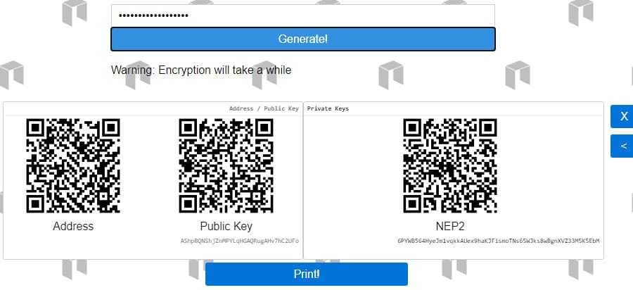 Ansy Paper Wallet Neo