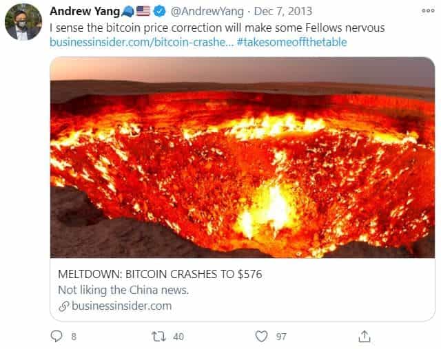 Andrew Yang Bitcoin