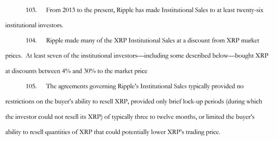 Ripple XRP Sales