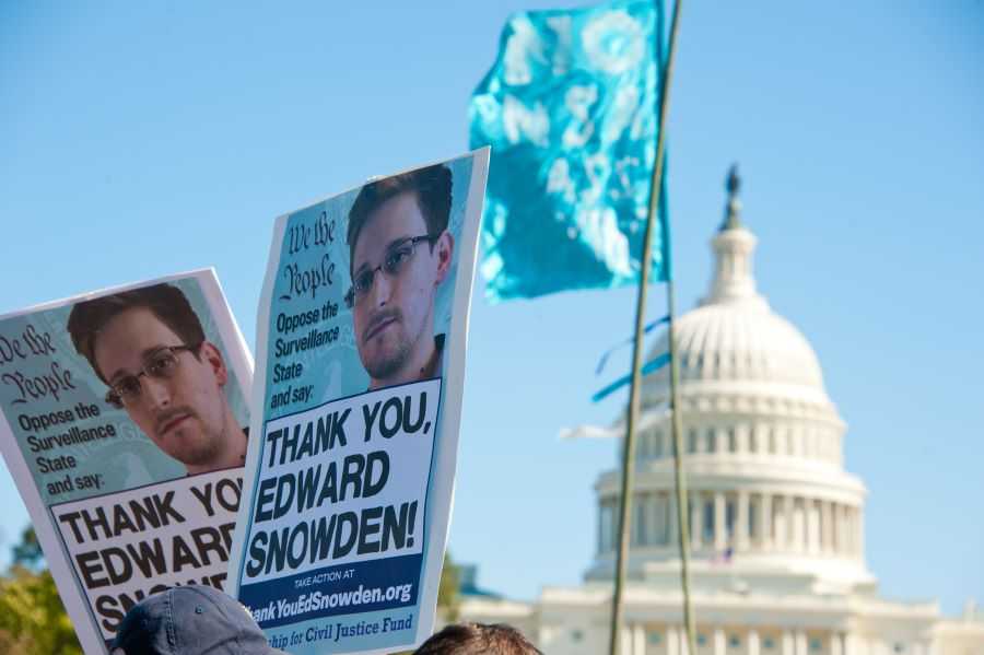 Edward Snowden protest