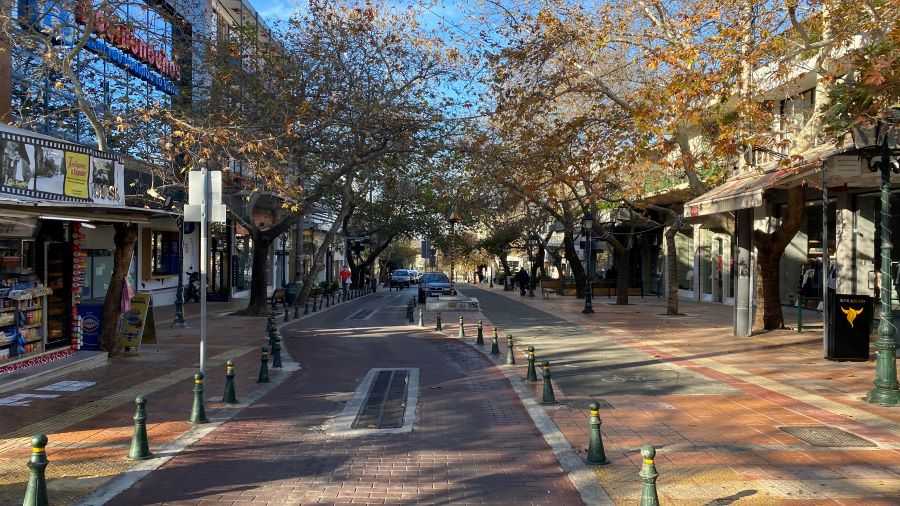 Empty Athens street