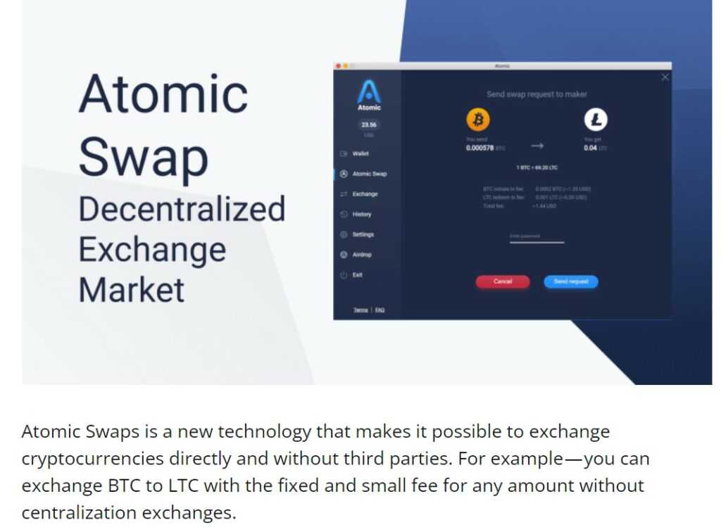 Atomic swap coins within a wallet cheap dot crypto price usd