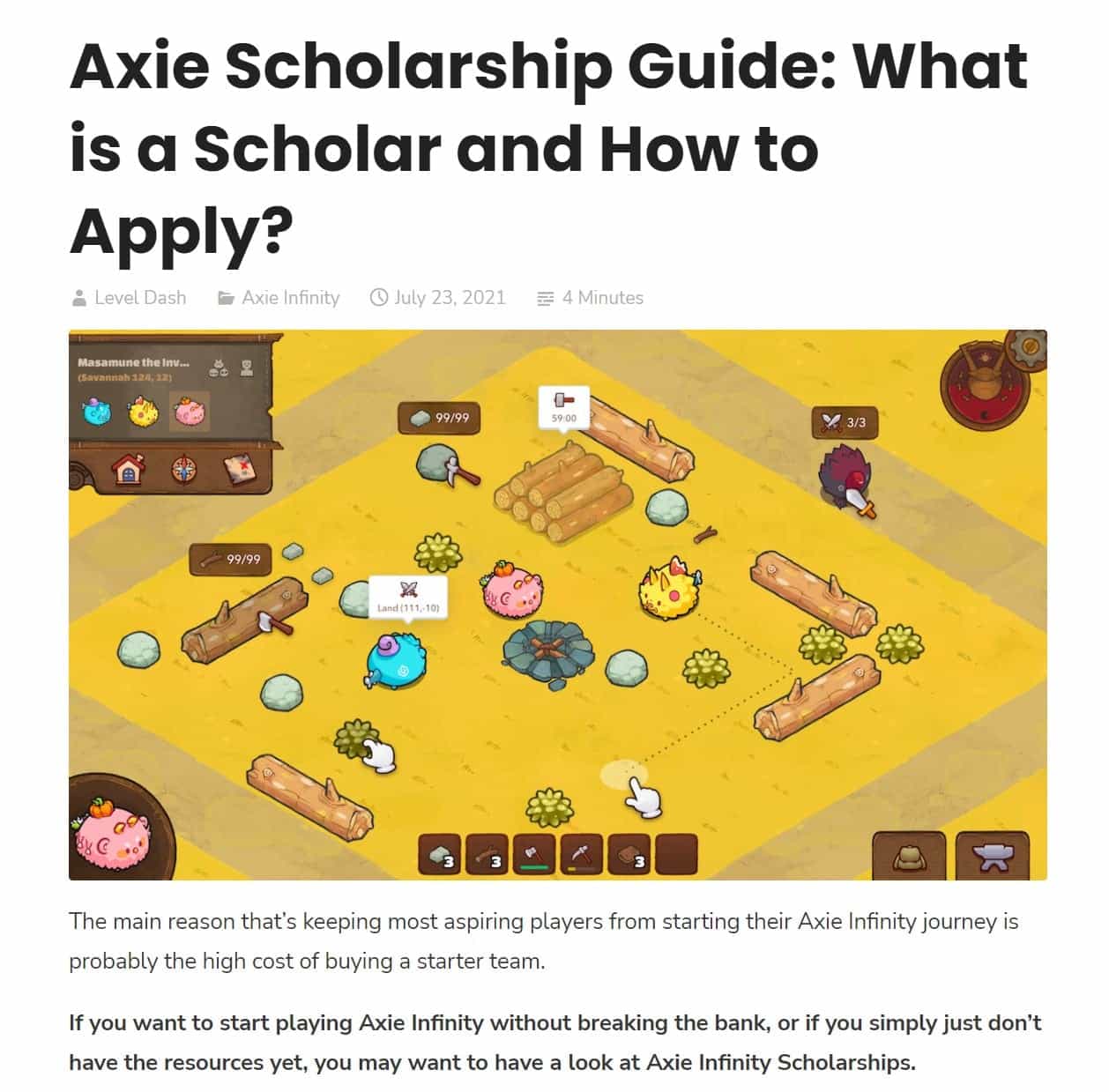 Axie Scholarship