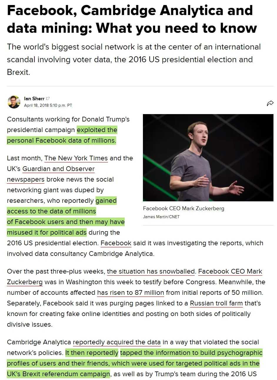 Facebook Scandals