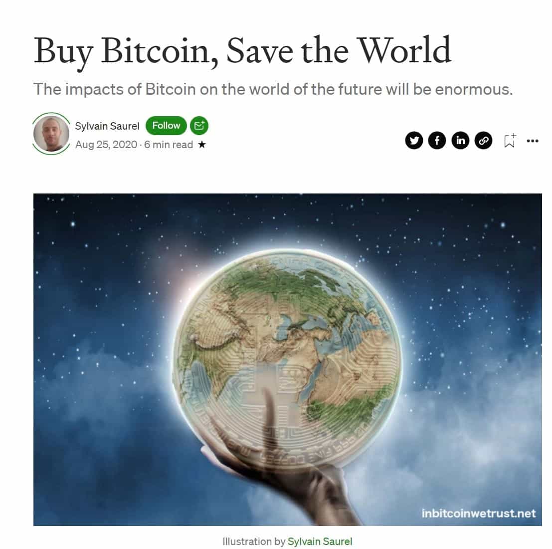 Buy Bitcoin, Save the World