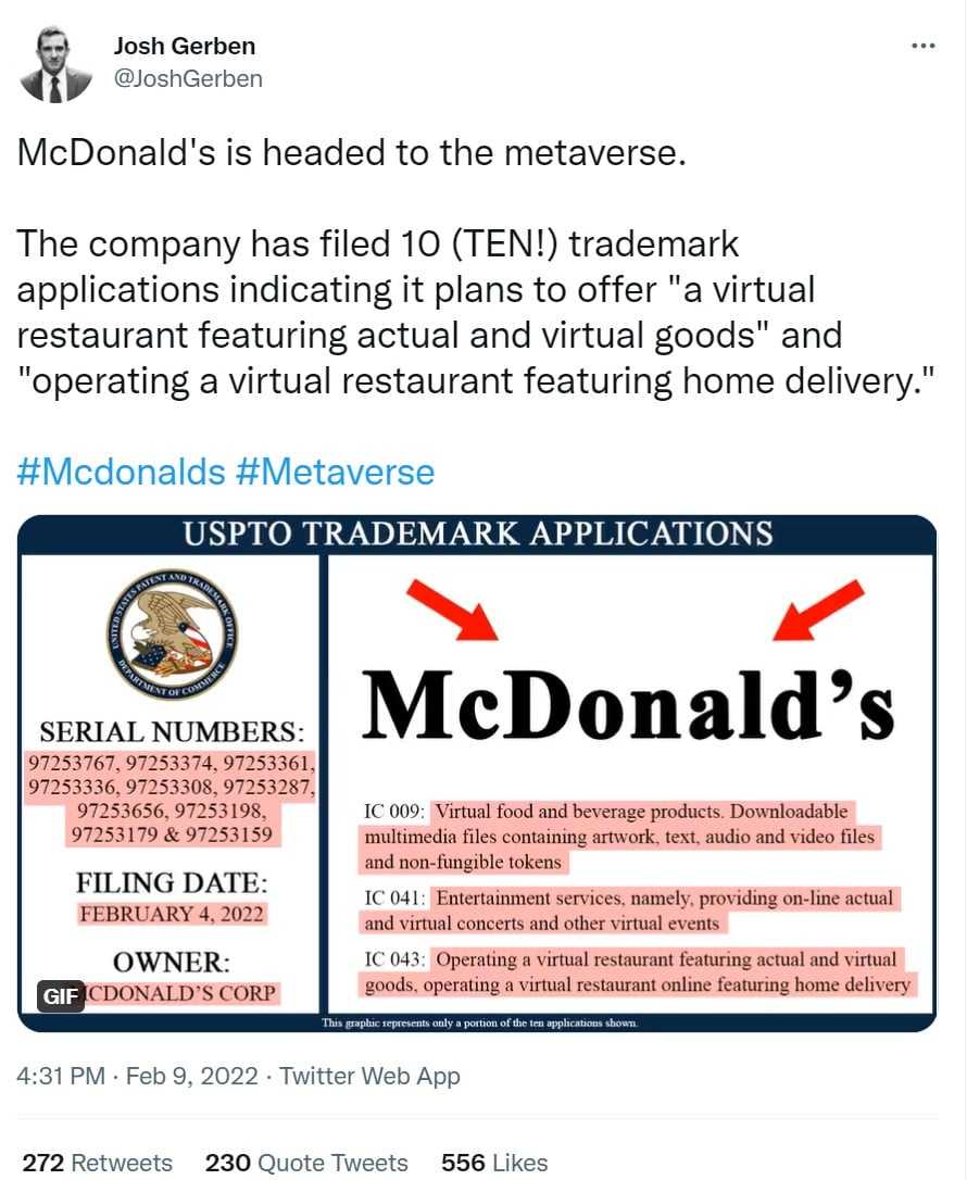 Mcdonalds metaverse