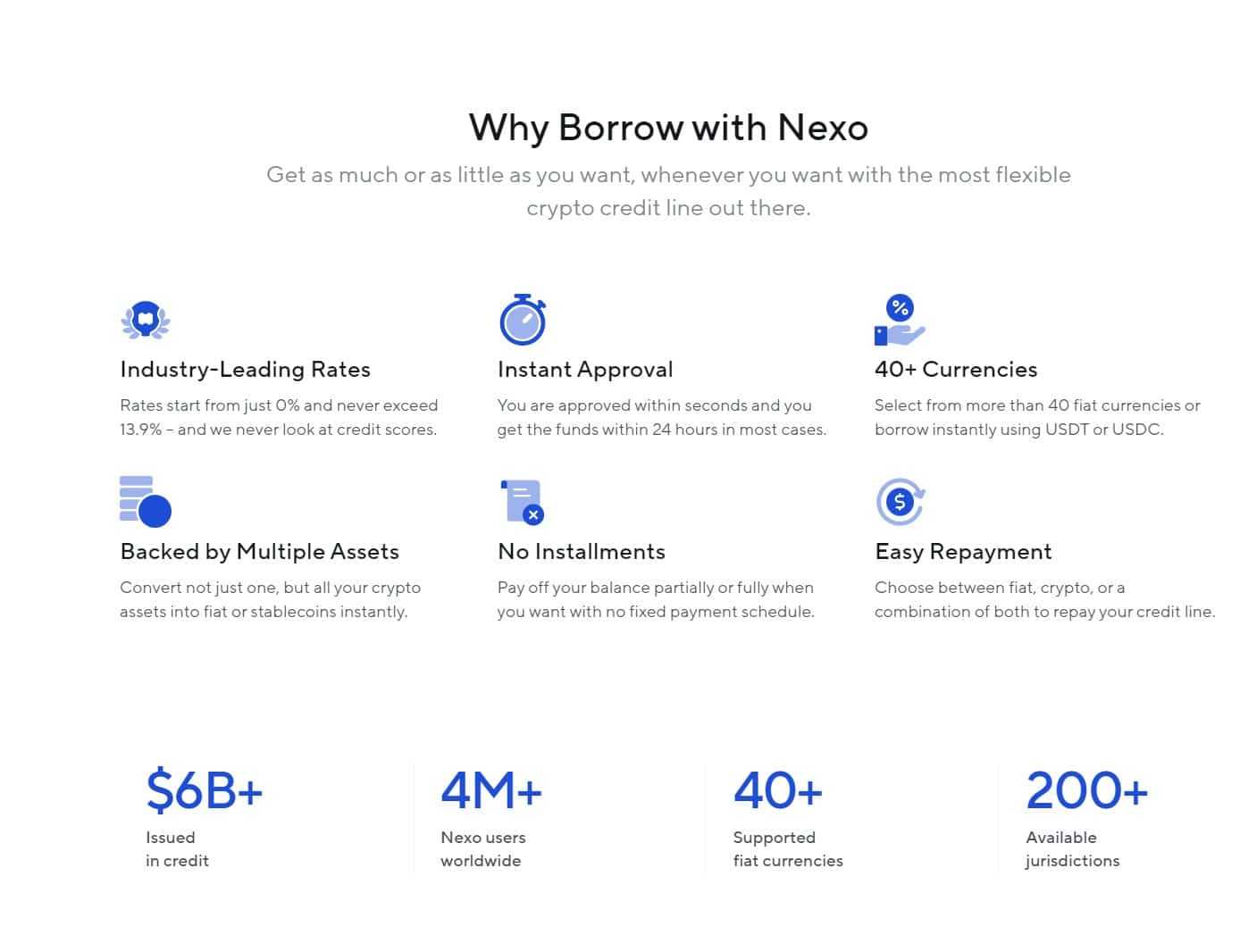 Nexo benefits